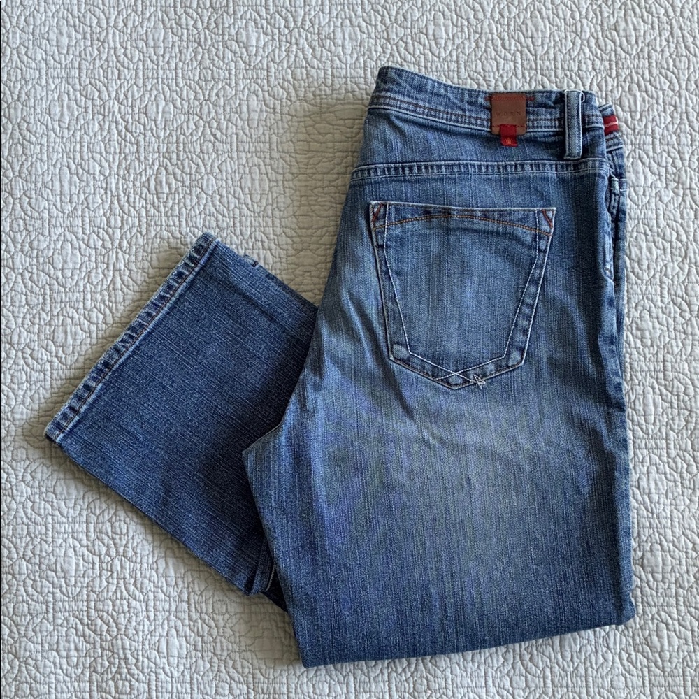 Worn Brand Standard Fit Straight Leg Men's Aged Denim Blue Jeans 34 x 30